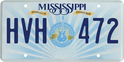 MS license plate HVH472