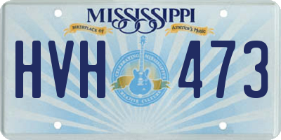 MS license plate HVH473