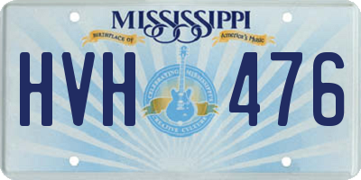 MS license plate HVH476