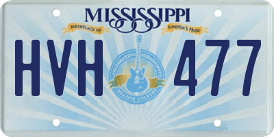 MS license plate HVH477