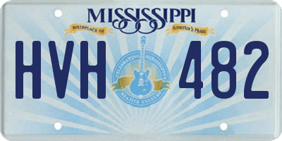 MS license plate HVH482