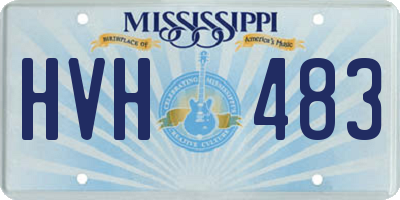 MS license plate HVH483