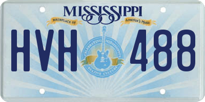 MS license plate HVH488