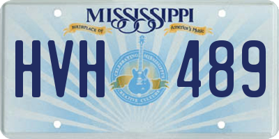 MS license plate HVH489