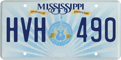 MS license plate HVH490