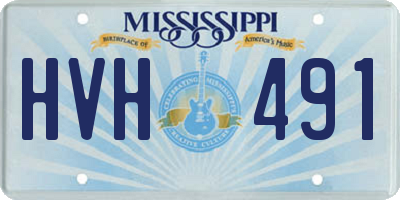 MS license plate HVH491