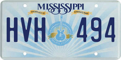 MS license plate HVH494