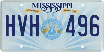 MS license plate HVH496