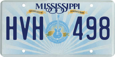 MS license plate HVH498