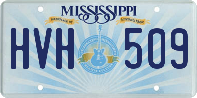 MS license plate HVH509