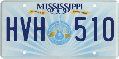 MS license plate HVH510
