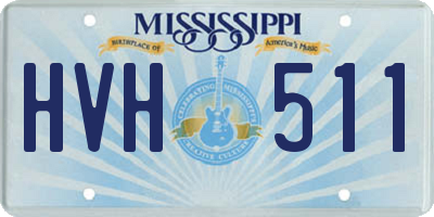 MS license plate HVH511