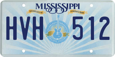 MS license plate HVH512