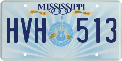 MS license plate HVH513