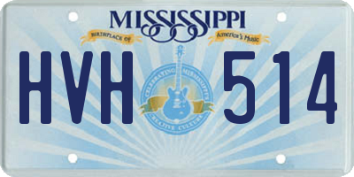 MS license plate HVH514