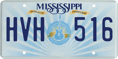 MS license plate HVH516