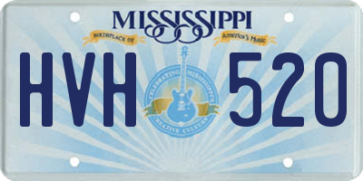 MS license plate HVH520