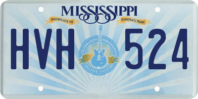 MS license plate HVH524