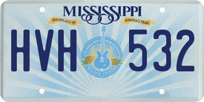 MS license plate HVH532