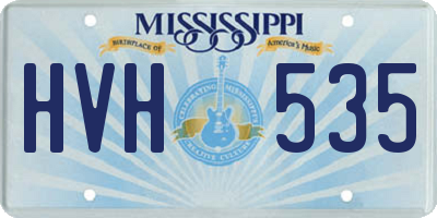 MS license plate HVH535