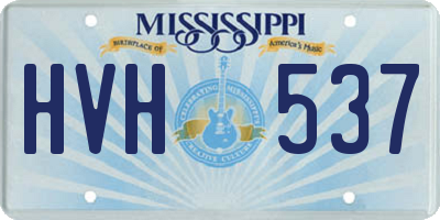 MS license plate HVH537
