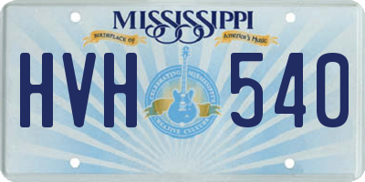 MS license plate HVH540