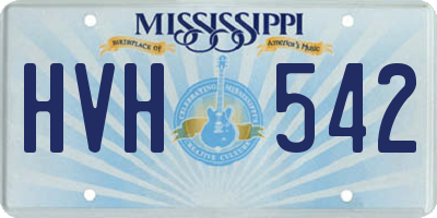 MS license plate HVH542