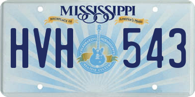 MS license plate HVH543