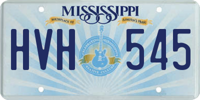 MS license plate HVH545