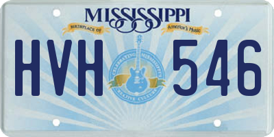 MS license plate HVH546