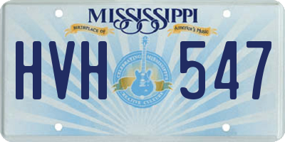 MS license plate HVH547