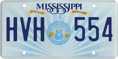 MS license plate HVH554