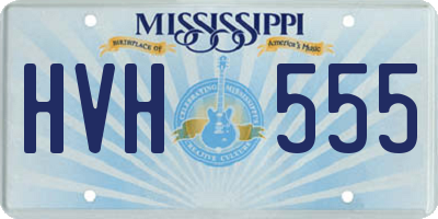 MS license plate HVH555