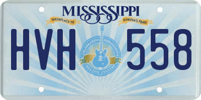 MS license plate HVH558