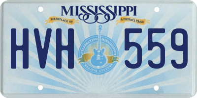 MS license plate HVH559