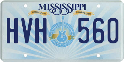 MS license plate HVH560