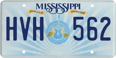 MS license plate HVH562
