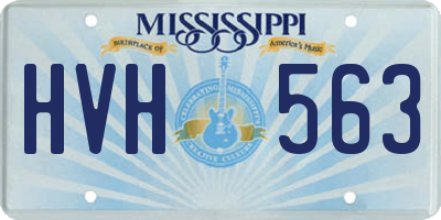 MS license plate HVH563