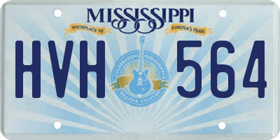 MS license plate HVH564
