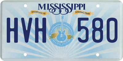 MS license plate HVH580