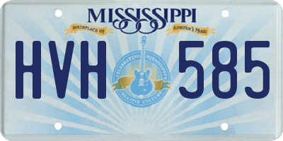 MS license plate HVH585