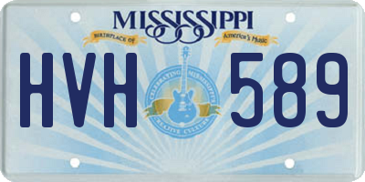 MS license plate HVH589