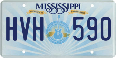 MS license plate HVH590