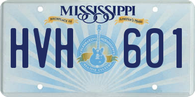 MS license plate HVH601