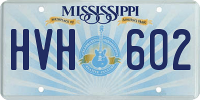 MS license plate HVH602