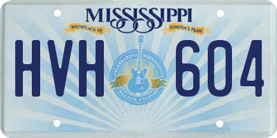 MS license plate HVH604
