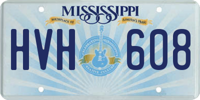 MS license plate HVH608