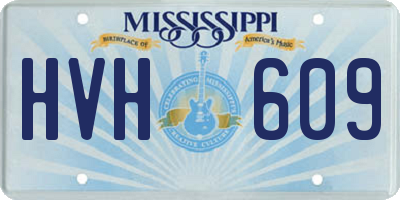 MS license plate HVH609