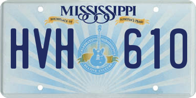 MS license plate HVH610