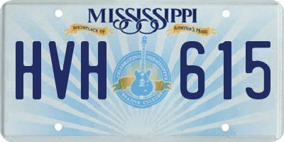 MS license plate HVH615